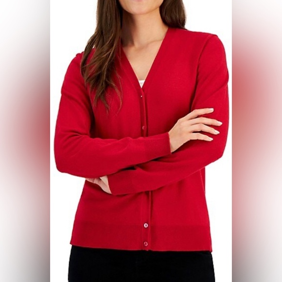 BLANCO TRICOT RED CARDIGAN IN SIZE XS - Picture 2 of 7